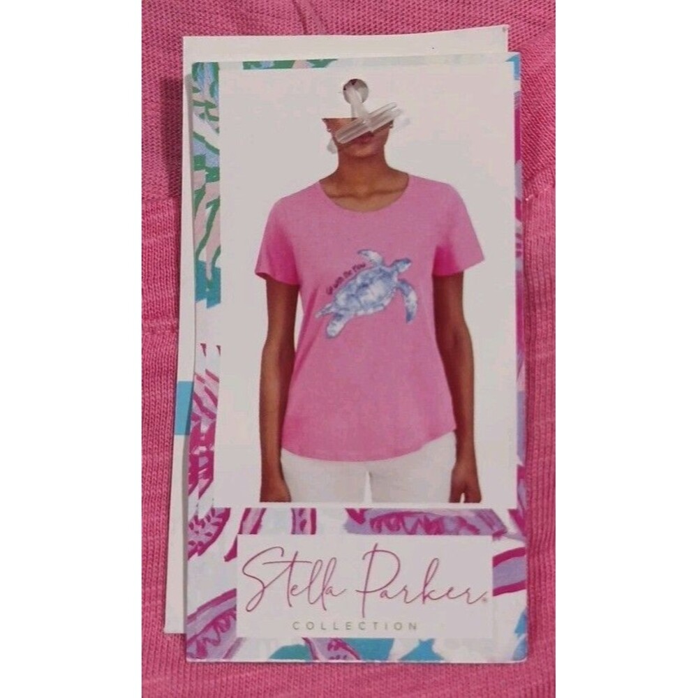 NWT Stella Parker Pink T-shirt Turtle Go with the Flow Size XL-MSRP $28 - Picture 12 of 15